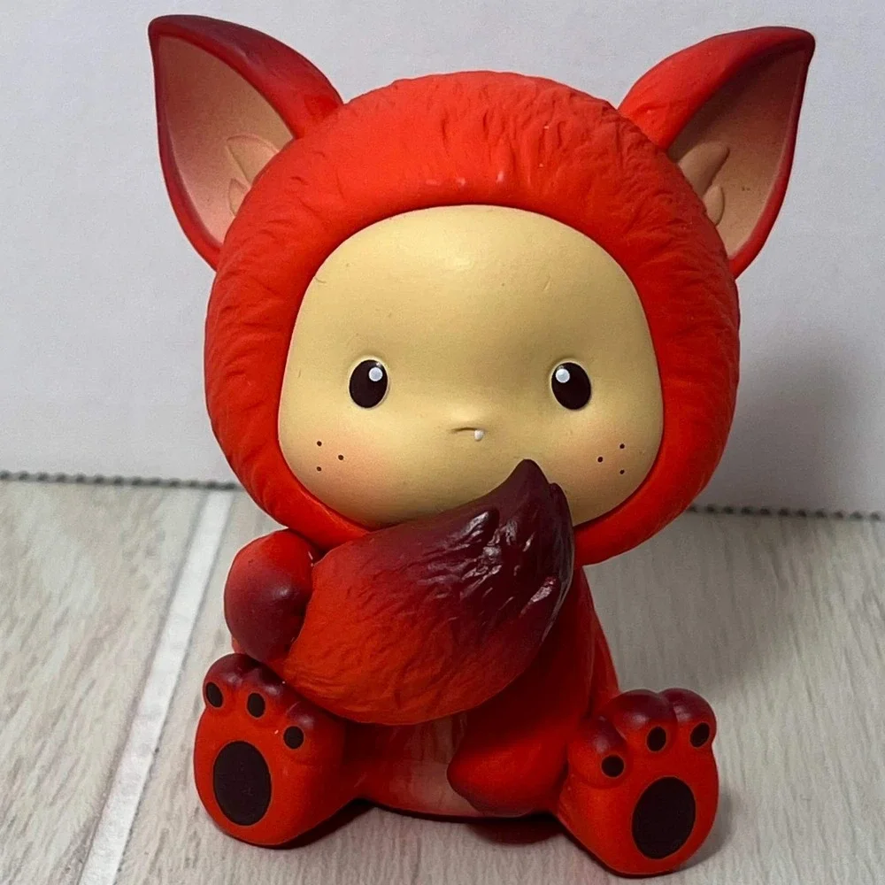 ToyCity Tudodori Sitting Baby Series Animals Fox Figure Costume Orange Red